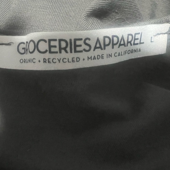 Groceries Apparel Olive Green Cotton Tank Top L - Picture 3 of 5